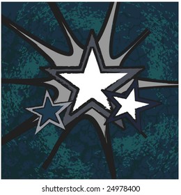 bluish star rock n roll vector background grunge layout