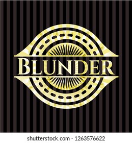 Blunder gold badge or emblem