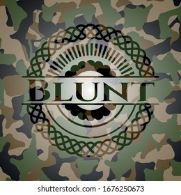 Blunt camo emblem. Vector Illustration. Detailed.