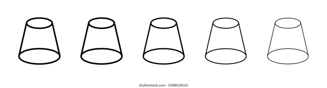 Blunted cone icon Vector logo sign