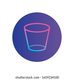 blunted cone inside circle gradient style icon design, futuristic virtual technology modern innovation digital entertainment tech and simulation theme Vector illustration