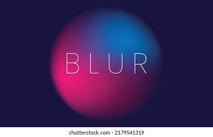 Blur 3D sphere shape gradient background and wallpaper template. Abstract futuristic vector gradient wallpaper