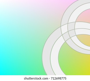 Blur abstract background bend circles . Colorful gradient defocused backdrop.Vector illustration.Space for text .