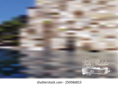 Blur background. Abstract defocused water vector illustration.