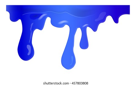 Blue Paint Leaking Down White Background Stock Photo 1366119293 ...