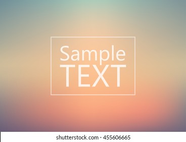 Blur background. Template of stylish background banner/poster/brochure/web with a round white frame. Vector illustration.