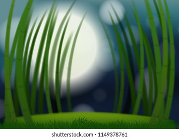 Uma ilustração de modelo de bambu borrado