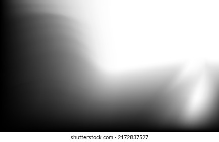 Desenfoque del fondo de gradiente negro y blanco. Antecedentes interesantes de niebla con una transición suave de negro a blanco. Diseño para banner, post, promociones, etc. vectorial