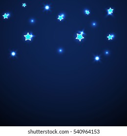 blur blue background with lights and stars