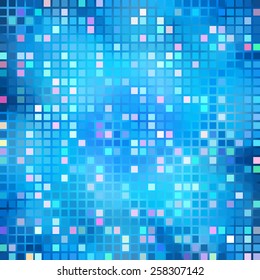 Blur blue gradient background of bright perspective with lighting glowing square. Graphic image templatev. Abstract vector Illustration eps 10 for your business brochure