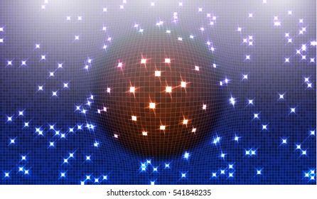 Blur blue gradient background of bright perspective with lighting glowing square. Graphic image templates. Abstract vector Illustration eps 10 for your business brochure