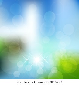 Blur Blue and Green Background