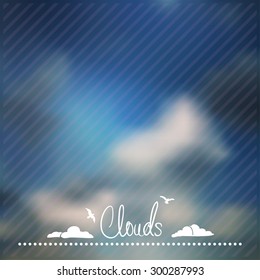 blur Blue Sky with clouds. beautiful vector background