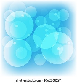 Blur Bokeh Background on Blue,Sky gradient, vector illustration