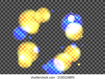 Blur Bokeh Background Transparent Vector. Flare Glow Template. Particle Design. Purple Confetti Happy Illustration. Pink Grain.