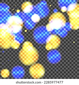 Blur Bokeh Background Transparent Vector. Dot Grain Illustration. Firework Template. Purple Spot Year Design. Pink Overlay.