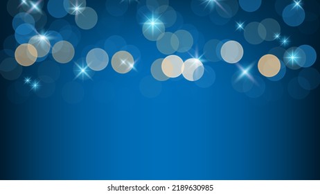unscharfer Bokeh-blauer abstrakter Hintergrund, Vektorgrafik