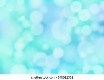 Blur bokeh effect effect on blue background    