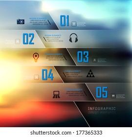 Blur business step transparent and shadows options banner. Vector illustration. can be used for , diagram, number options, step up options, web template, infographics. Blur, shadows background