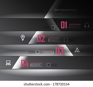 Blur business step transparent and shadows options banner. Vector illustration. can be used for , diagram, number options, step up options, web template, infographics. Blur, shadows background