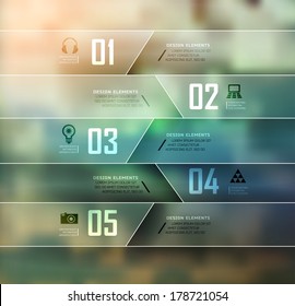 Blur business step transparent and shadows options banner. Vector illustration. can be used for , diagram, number options, step up options, web template, infographics. Blur, shadows background