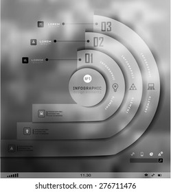 Blur business step transparent and shadows options banner. Vector illustration. can be used for , diagram, number options, step up options, web template, infographics. Blur, shadows background