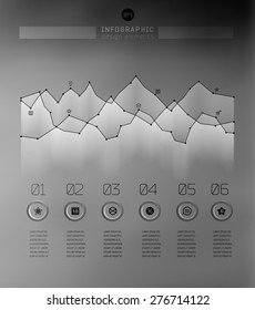 Blur business step transparent and shadows options banner. Vector illustration. can be used for , diagram, number options, step up options, web template, infographics. Blur, shadows background