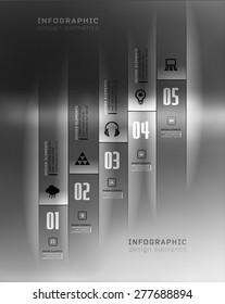 Blur business step transparent and shadows options banner. Vector illustration. can be used for , diagram, number options, step up options, web template, infographics. Blur, shadows background