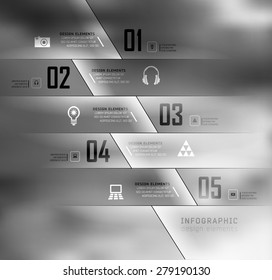 Blur business step transparent and shadows options banner. Vector illustration. can be used for , diagram, number options, step up options, web template, infographics. Blur, shadows background