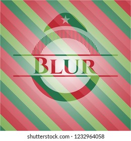 Blur christmas emblem background.