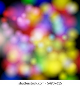 Blur circles background in rainbow colors