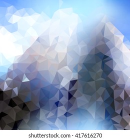 Blur city image with geometric elements on a sky background