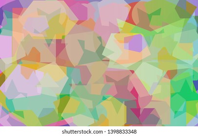 Blur color abstract background. Multicolor abstract mosaic. Vector illustration in pastel colors. Polygons of irregular shape. Geometric pattern. Trendy low poly BG design for websites, banners, decor