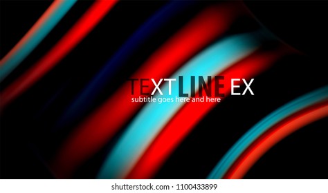 Blur color wave lines abstract background. Vector illustration for app wallpaper, business presentation or web banner