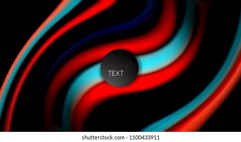 Blur color wave lines abstract background. Vector illustration for app wallpaper, business presentation or web banner