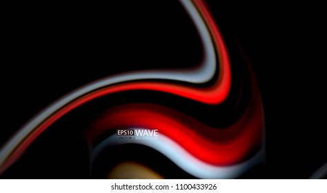 Borroso color de las líneas de onda de fondo abstracto. Ilustración vectorial para fondo de pantalla de aplicaciones, presentación empresarial o banner web