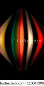 Borroso color de las líneas de onda de fondo abstracto. Ilustración vectorial para fondo de pantalla de aplicaciones, presentación empresarial o banner web