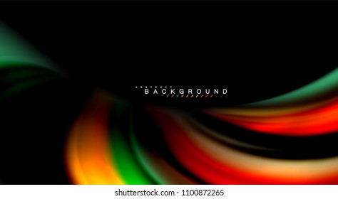 Blur color wave lines abstract background. Vector illustration for app wallpaper, business presentation or web banner