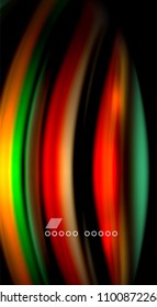 Blur color wave lines abstract background. Vector illustration for app wallpaper, business presentation or web banner
