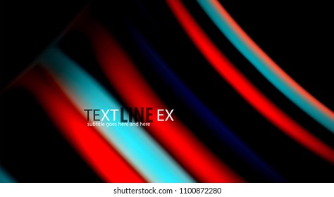 Blur color wave lines abstract background. Vector illustration for app wallpaper, business presentation or web banner