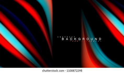 Blur color wave lines abstract background. Vector illustration for app wallpaper, business presentation or web banner