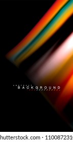 Blur color wave lines abstract background. Vector illustration for app wallpaper, business presentation or web banner
