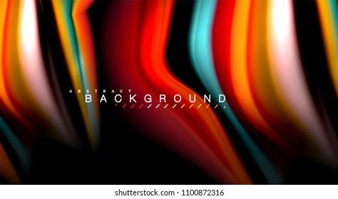 Blur color wave lines abstract background. Vector illustration for app wallpaper, business presentation or web banner