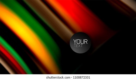 Blur color wave lines abstract background. Vector illustration for app wallpaper, business presentation or web banner