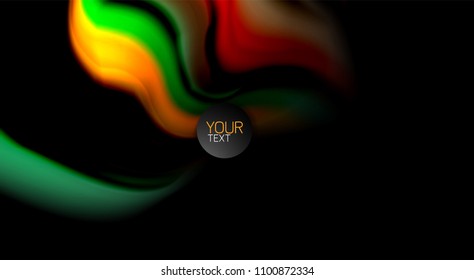 Blur color wave lines abstract background. Vector illustration for app wallpaper, business presentation or web banner