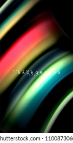 Blur color wave lines abstract background. Vector illustration for app wallpaper, business presentation or web banner