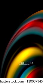 Blur color wave lines abstract background. Vector illustration for app wallpaper, business presentation or web banner