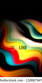 Blur color wave lines abstract background. Vector illustration for app wallpaper, business presentation or web banner