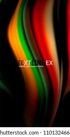 Blur color wave lines abstract background. Vector illustration for app wallpaper, business presentation or web banner