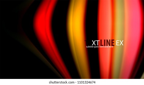 Blur color wave lines abstract background. Vector illustration for app wallpaper, business presentation or web banner